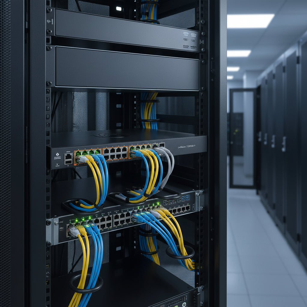 CAMBIUM MX-EX1028PXA-0 CNMATRIX EX1028-P Switch Inteligente Ethernet PoE+, 24 Puertos de Fibra Sfp de 1gGbps y 4 de 1Gbps - Sin Cable de Alimentación