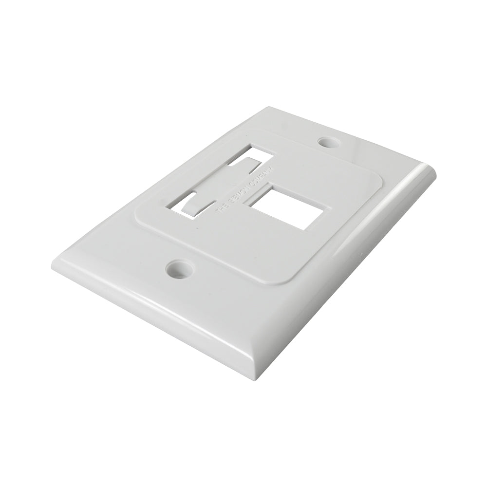 SIEMON MX-HFP-01-02B Placa de pared, 1P MAX Horizontal Blanca.