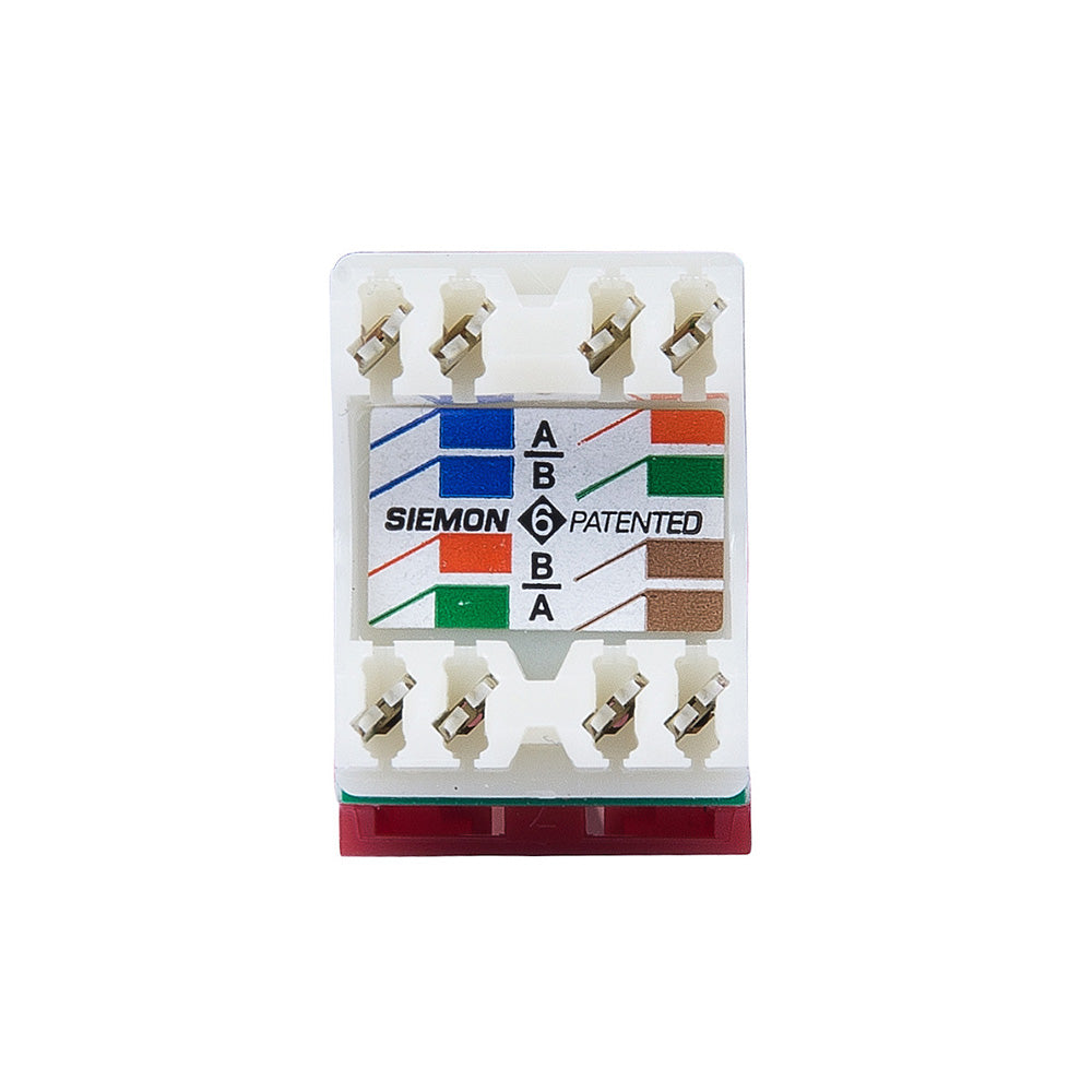 SIEMON MX6-F03B Jack RJ-45, Cat6 MAX Plano Rojo