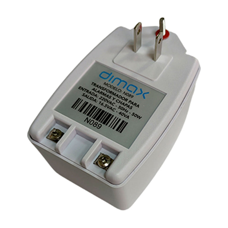 DIMAX N089 Transformador 16v 2Amp para paneles Paradox