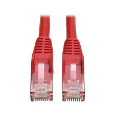 TRIPP-LITE N201-001-RD Cable, Ethernet, UTP, Cat6, Gigabit, (RJ45 M/M), PoE, Rojo, 30.48cm 