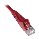 TRIPP-LITE N201-007-RD Cable Patch, Moldeado, Snagless, Cat6, Gigabit, RJ45 M/M, Rojo, de 2.13 mts