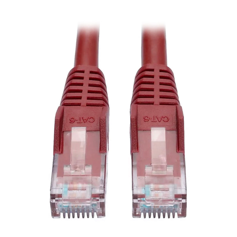 TRIPP-LITE N201-007-RD Cable Patch, Moldeado, Snagless, Cat6, Gigabit, RJ45 M/M, Rojo, de 2.13 mts