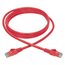 TRIPP-LITE N201-007-RD Cable Patch, Moldeado, Snagless, Cat6, Gigabit, RJ45 M/M, Rojo, de 2.13 mts