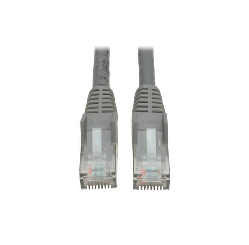 TRIPP-LITE N201-010-GY Cable Patch, Moldeado, Snagless, Cat6, Gigabit, RJ45 M/M, Gris, de 3.05 mts. 