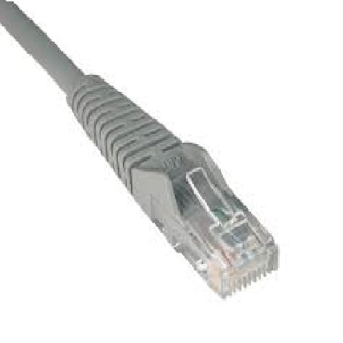 TRIPP-LITE N201-010-GY Cable Patch, Moldeado, Snagless, Cat6, Gigabit, RJ45 M/M, Gris, de 3.05 mts. 