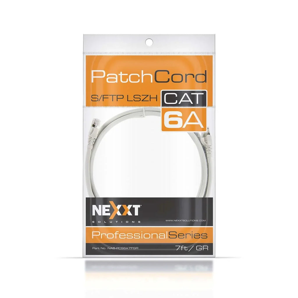 Nexxt Solutions Infrastructure NAB-PCS6A7FGR Nexxt S/FTP Patch Cord Cat6A 7ft. GR LSZH