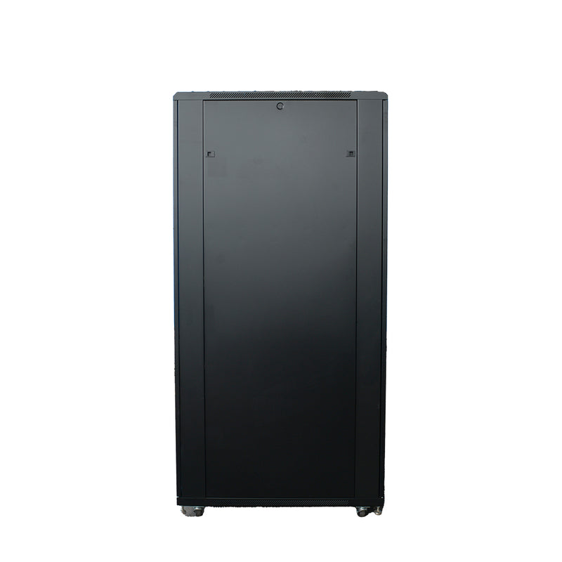 LINKBASIC NCB42-810-CFA Gabinete De Piso 42RU 800 X 1000mm Puertas: Frontal De Vidrio Con Marco Y Posterior Doble Hoja con Malla - Desarmado