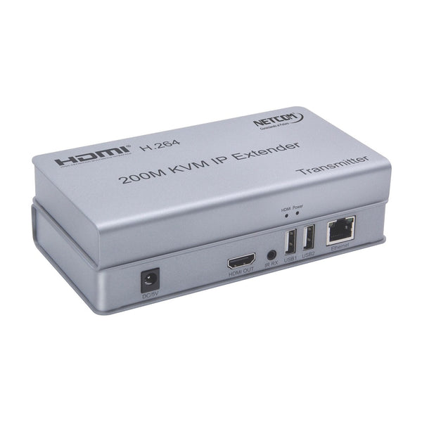 NETCOM EXT60-4K, Extender Activo KVM HDMI + USB 4K@60Hz de 60m por UTP Cat 6