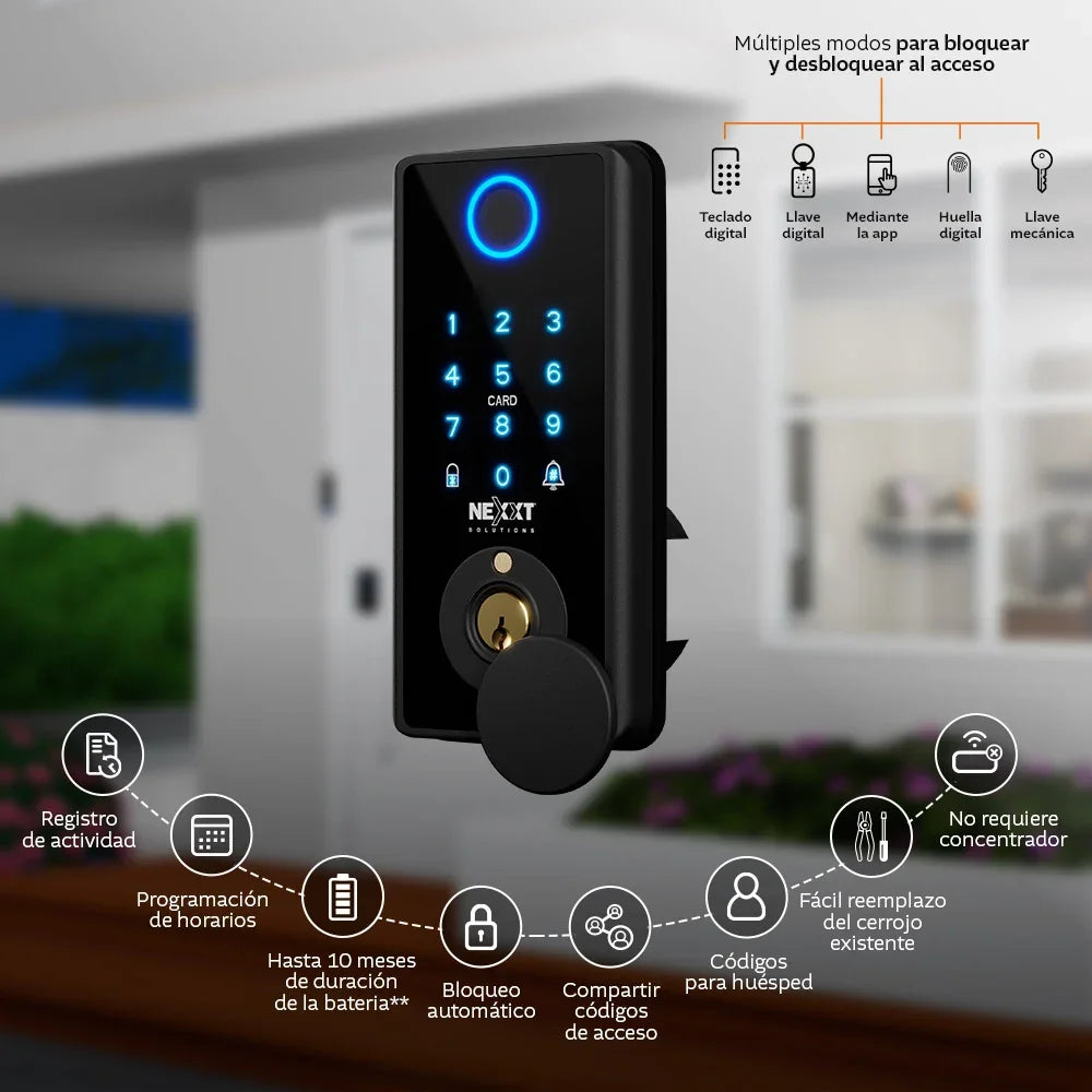 Nexxt Solutions Home Nexxt Home NHS-D150 BK Smart Wifi doorlock Black