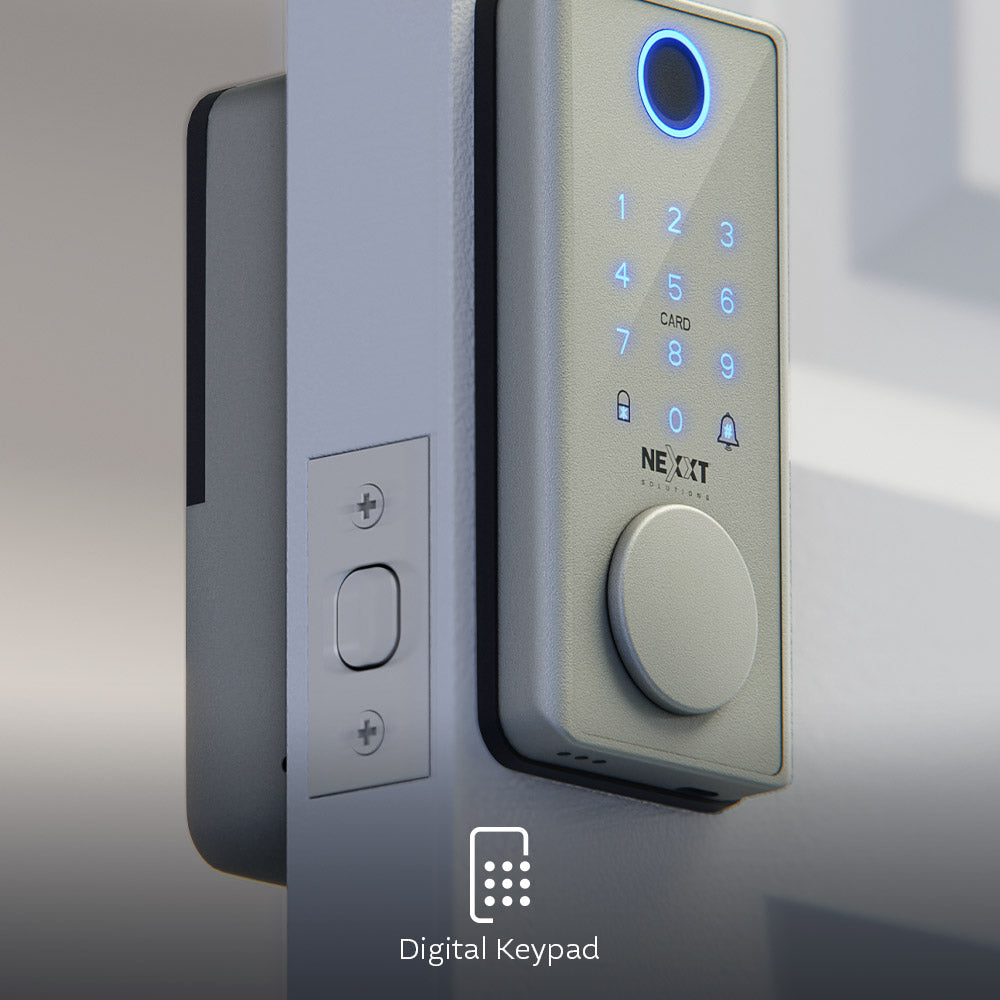 NEXXT SOLUTIONS NHS-D150 ST Cerradura Inteligente Wifi Gris Huella y Contraseña