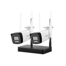 HIKVISION NKS424W0H Kit Inalámbrico 4 Megapíxel NVS 4ch 2 Cámaras Bala Exterior Lente Dual Light 2.8mm