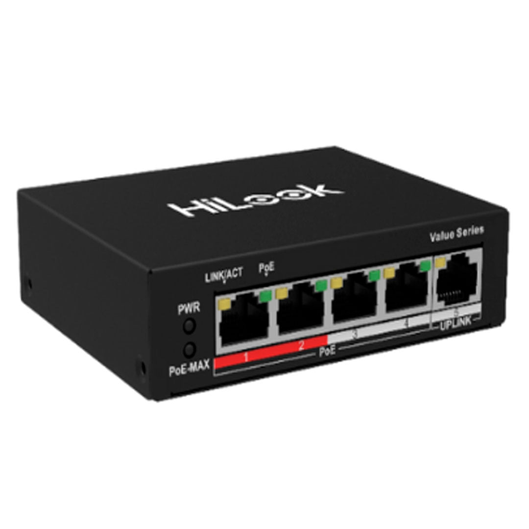 HILOOK NS-0105P-35 Switch PoE 4 Puertos 100Mbps 35W 250m
