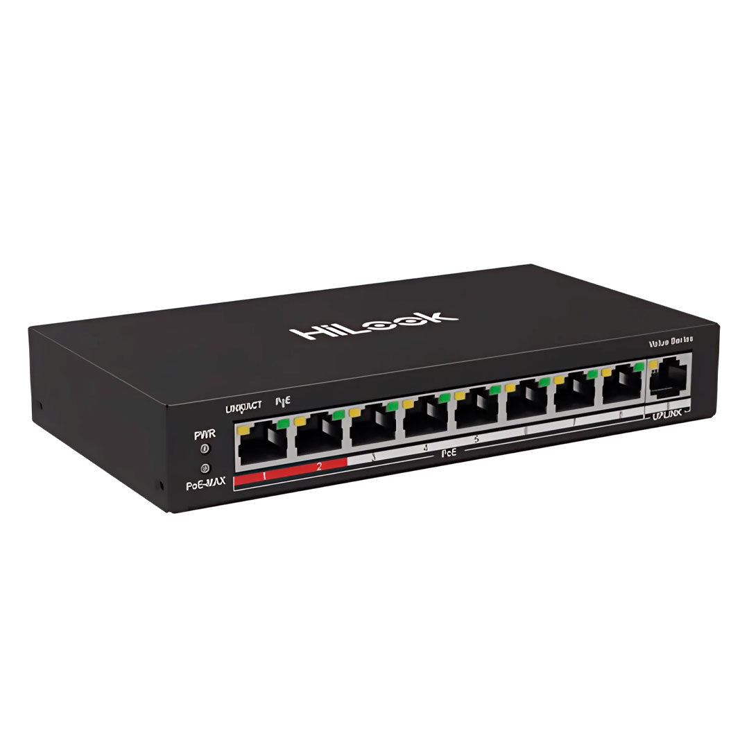 HILOOK NS-0109P-60 Switch PoE 8 Puertos 100Mbps 60W 250m
