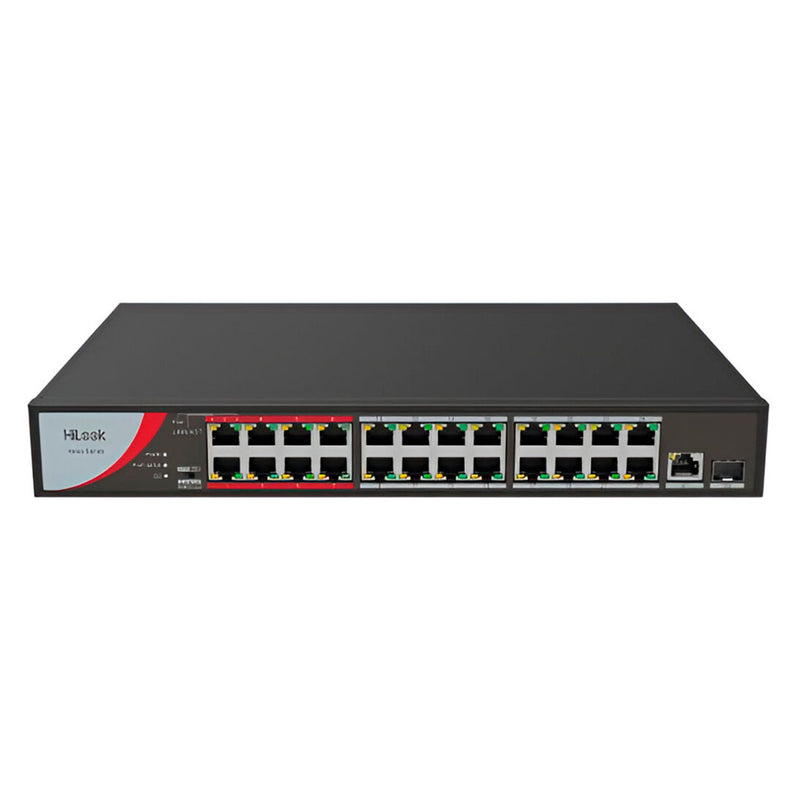 HILOOK NS-0326P-230(B) - SWITCH ETHERNET RÁPIDO POE DE 24 PORTAS