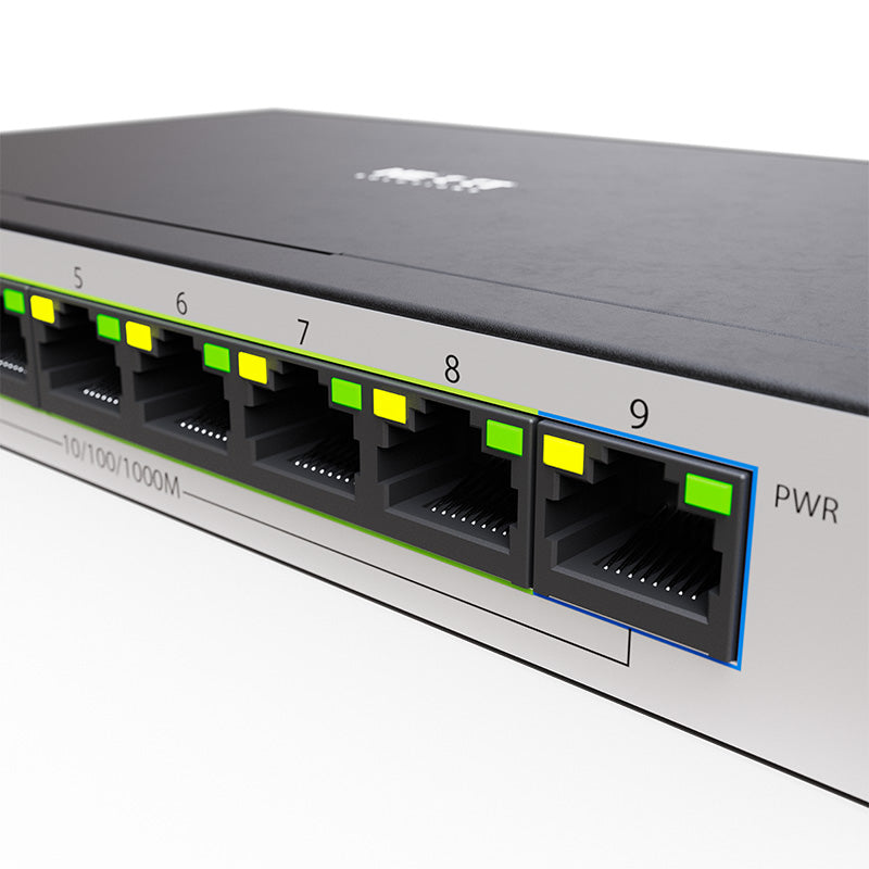 NEXXT SOLUTIONS NSW-V900P Switch 9 Puertos con 8 Puertos PoE+ Gigabit