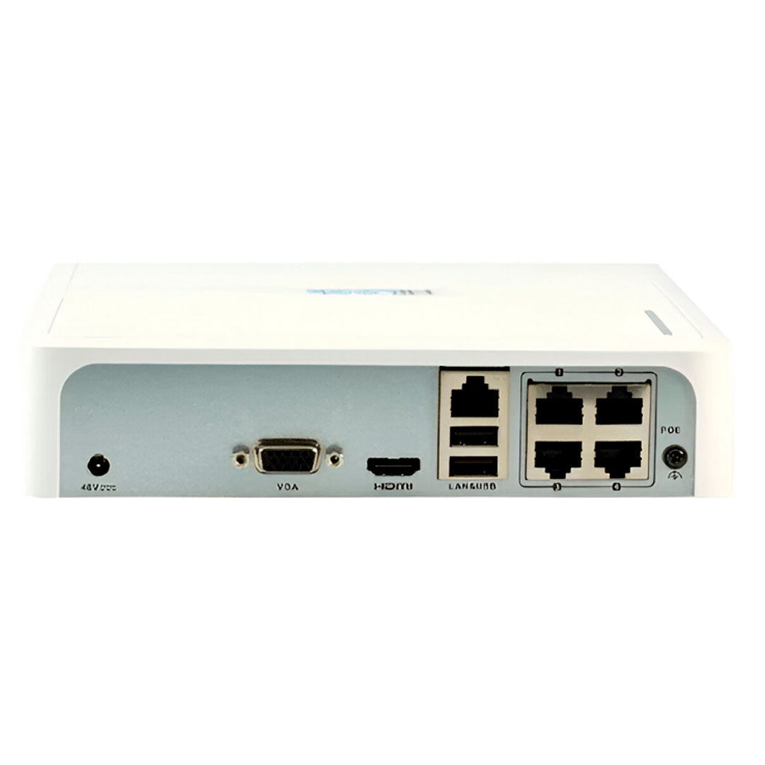 HILOOK NVR-104H-D Mini Grabador NVR PoE 4 Canales 6MP 1HDD 40Mbps