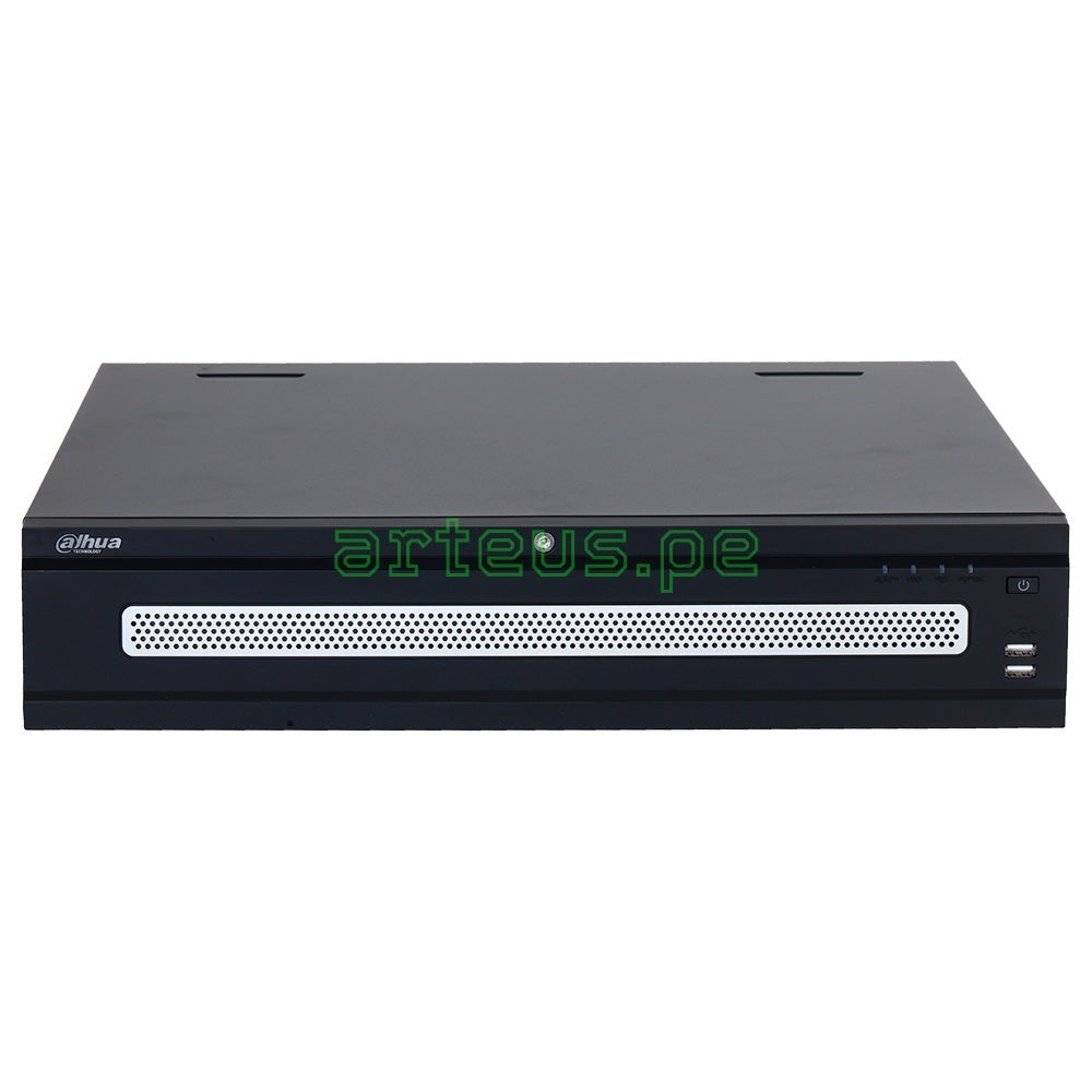 DAHUA DHI-NVR608H-32-XI, Grabador NVR 4K, 32CH(32MP), 1024Mbps, 8HDD hasta 16TB x cada sata, 1esata, Raid, WIZMIND, AI, ANPR