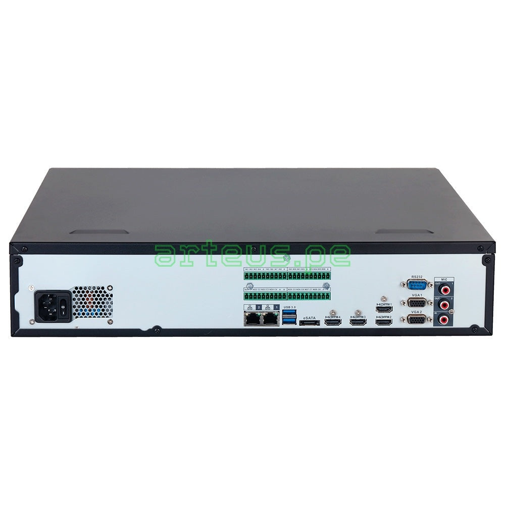 DAHUA NVR608H-64-XI Grabador NVR 4K 64CH(32MP) 1024Mbps, 8HDD, 1eSata, Raid. WIZMIND