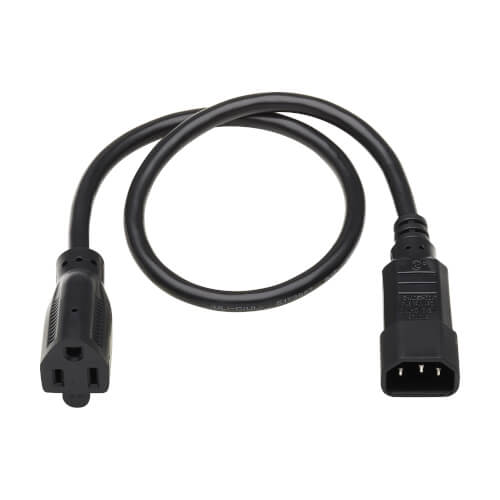 TRIPP-LITE P002-001-13A Cable, de Alimentcaion, CA, para Computadoras, 15R, A C14, 16AWG