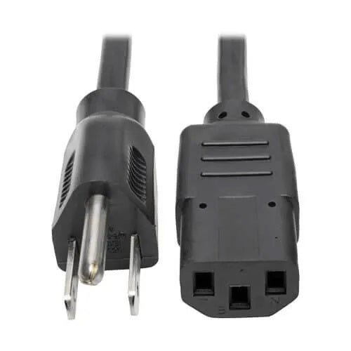 TRIPP-LITE P006-006 Cable, de Alimentación CA, para Computadora, de escritorio, NEMA 5-15P, a C13-10 A, 125V, 18 AWG, 1,83m, (6 pies), negro