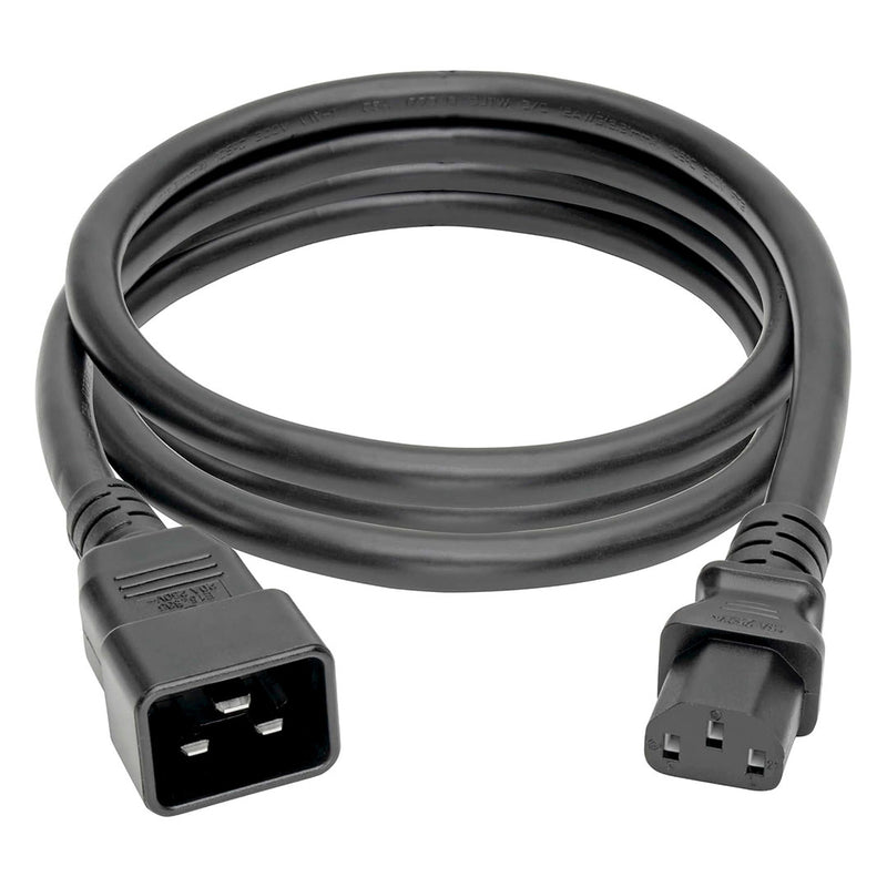 TRIPP-LITE P032-007 Cable de Alimentación, C20 a C13, para computadora , Alta resistencia, 15 A, 100-250 V, calibre 14 AWG, 2.13 m (7 pies), negro