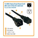 TRIPP-LITE P036-006 Cable de Extensión de Alta Resistencia C19 a C20 20A 250V 12AWG 1.83m (6 pies) negro