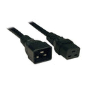 TRIPP-LITE P036-006 Cable, de Extensión, de Alta, Resistencia, C19 a C20,  20A, 250V, 12AWG, 1.83m, (6 pies), negro