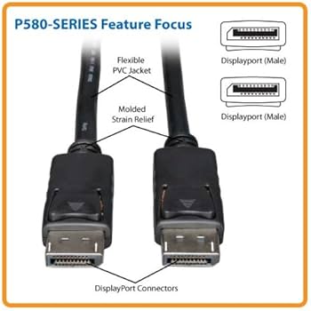TRIPP-LITE P580-010 Cable de Video, DisplayPort, conectores de bloqueo, 4K 60 Hz M/M,  3.05m