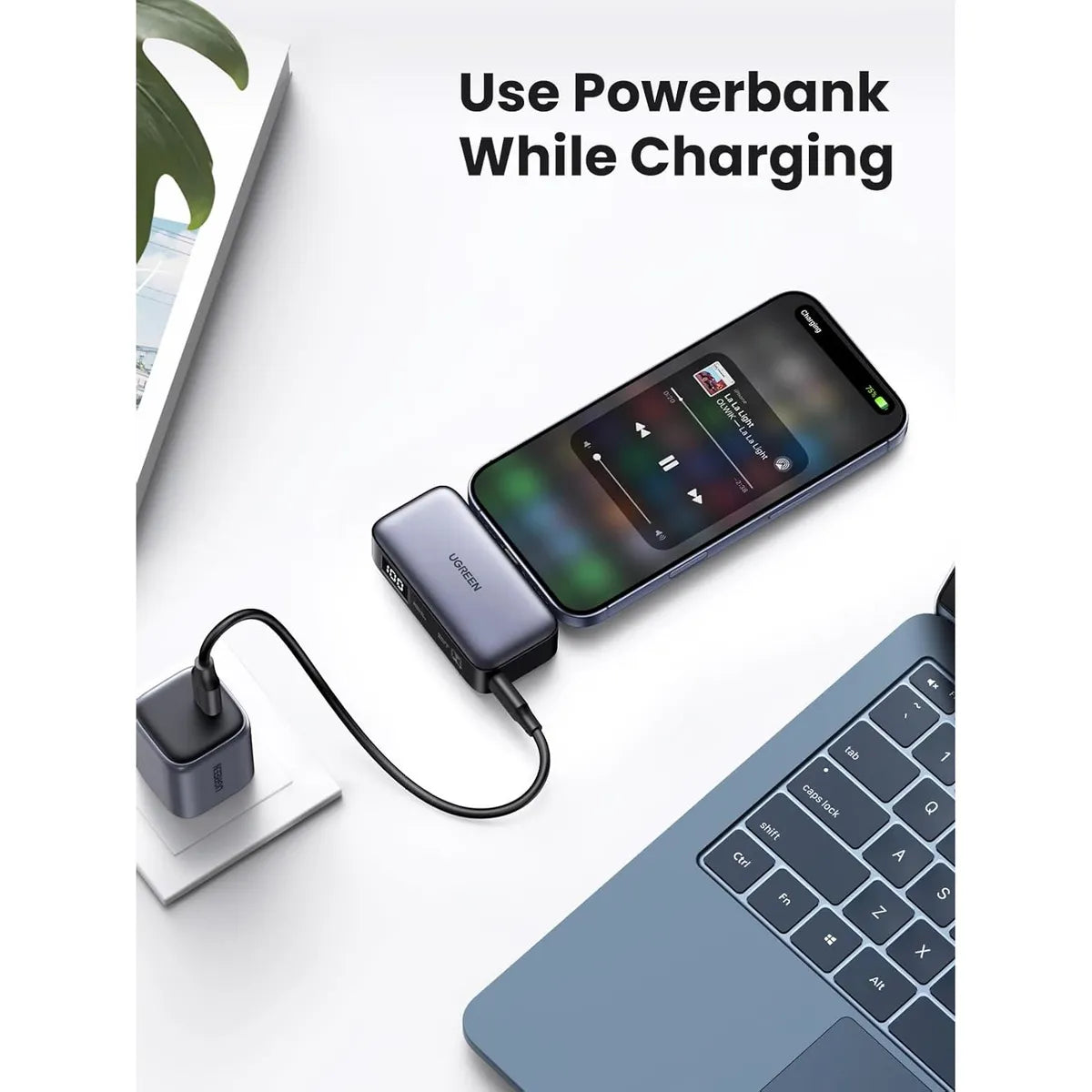 UGREEN PB503 35338 Power Bank 5000mAh USB-C Pantalla LED QC 22.5W