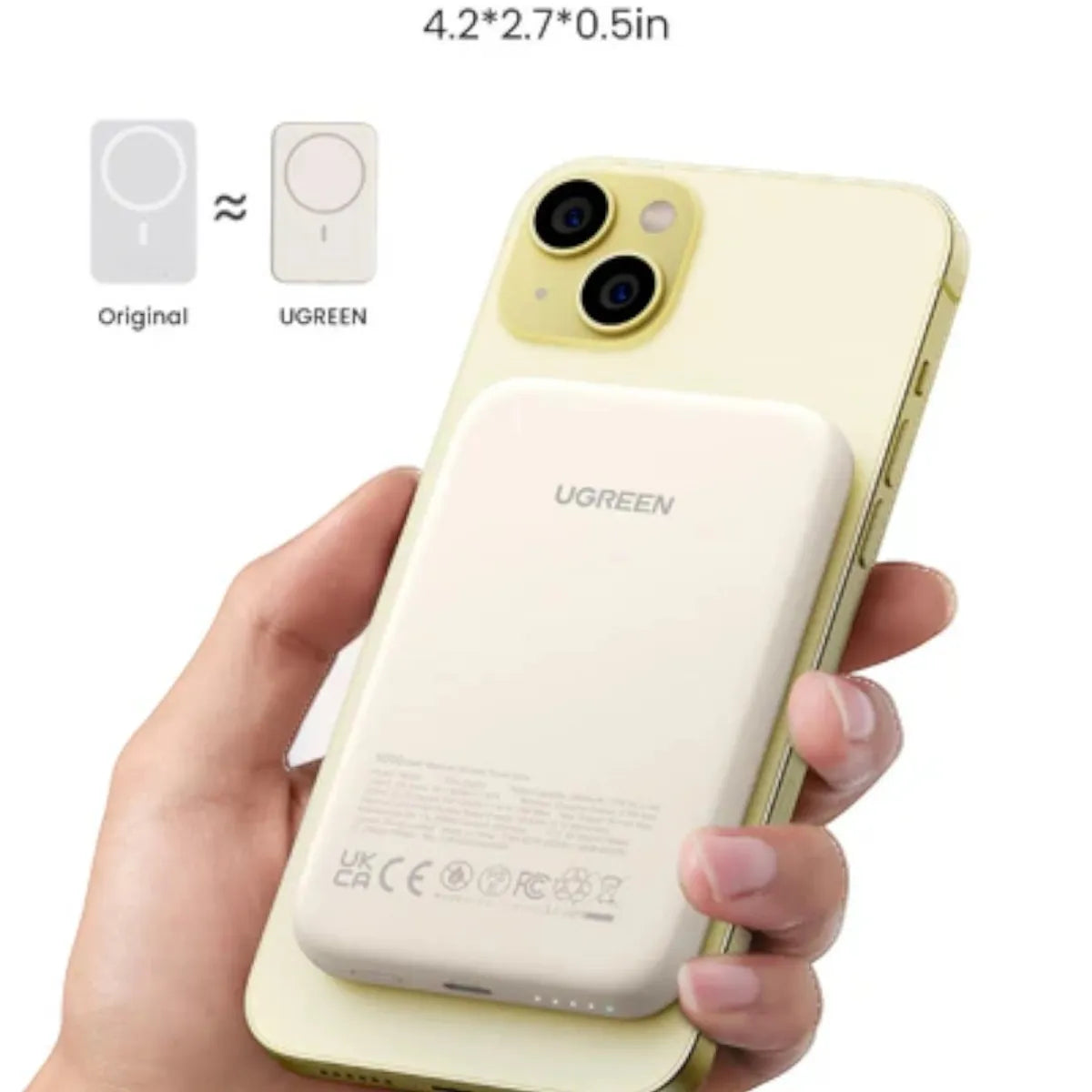 UGREEN PB560 25207 Power Bank Magnético Beige de 5000mAh