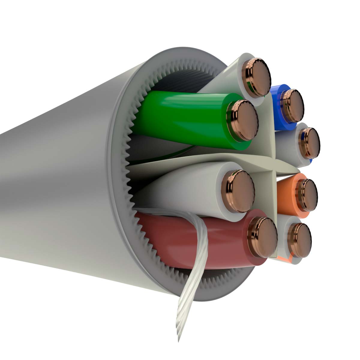 NEXXT SOLUTIONS PCGUCC6ALZGR Cable en Bobina Cat6A U/UTP 23AWG LSZH 305m