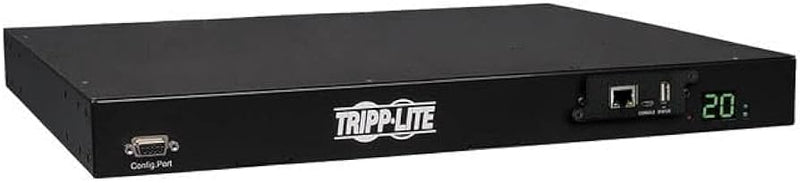 TRIPP-LITE PDUMH20HVATNET Controlable Monofásico, de 3,2-3,8 kW, tomacorrientes, 200-240V, (8 C13 y 2 C19), 2 C20, Cable, 3.6m, (12 pies), para instalación, en Rack, de 1U, TAA