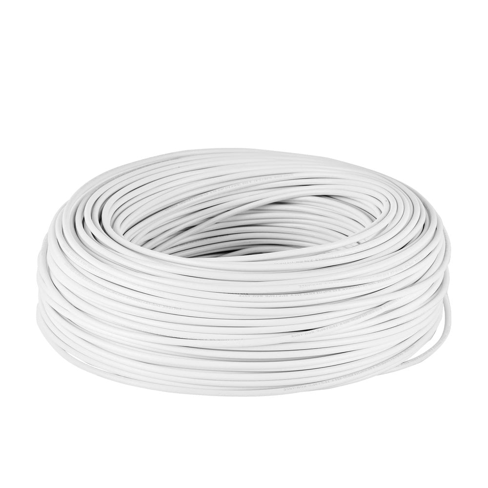 Rollo de cable blanco para redes, cableado estructurado o sistemas de seguridad