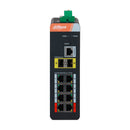 DAHUA PFS4210-8GT-DP, Industrial Switch 8 POE Ports Giga, 120w, RS232, RS485, 2SFP. DIN Rail Mount