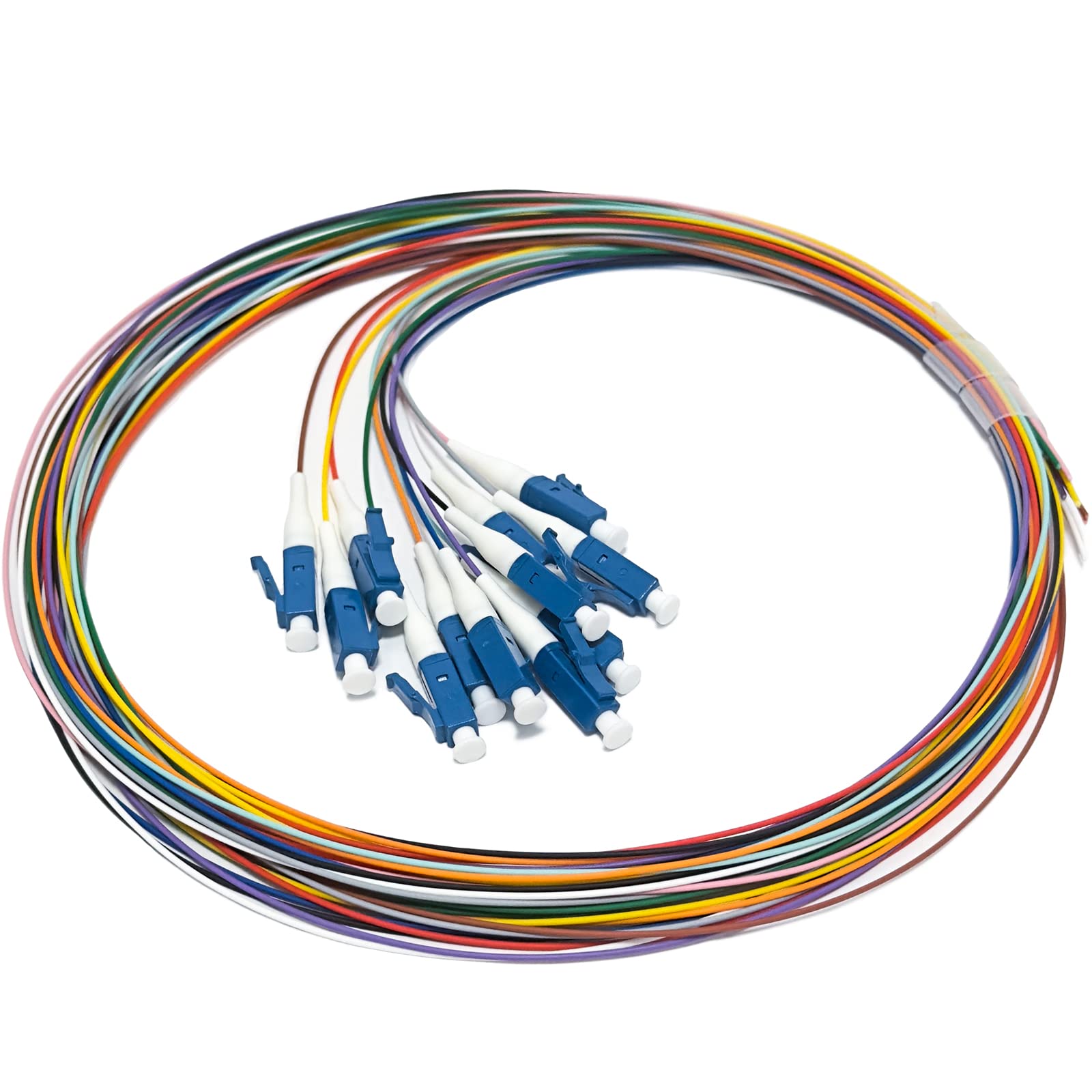 MMC PIGLC2OS2B12 Pigtail de Fibra Optica LC UPC Monomodo OS2 LSZH Pack 12 Colores 2m