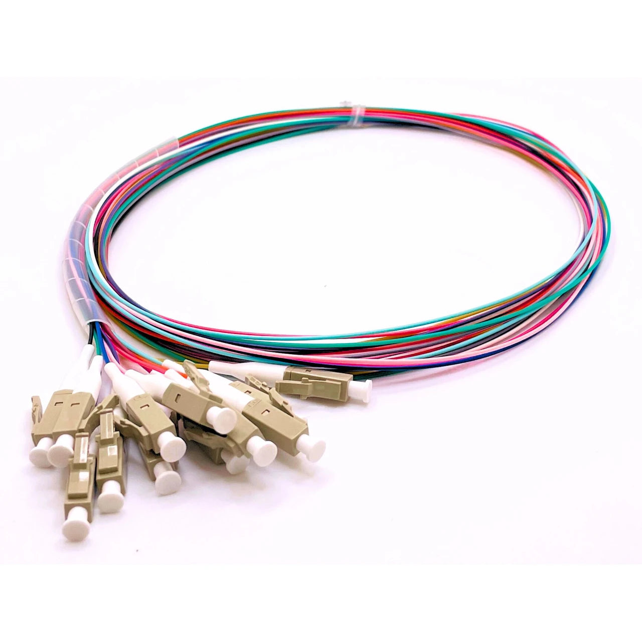 MMC PIGLCOM3B12 Pigtail de Fibra Optica LC UPC Multimodo OM3 LSZH Pack 12 colores 2m