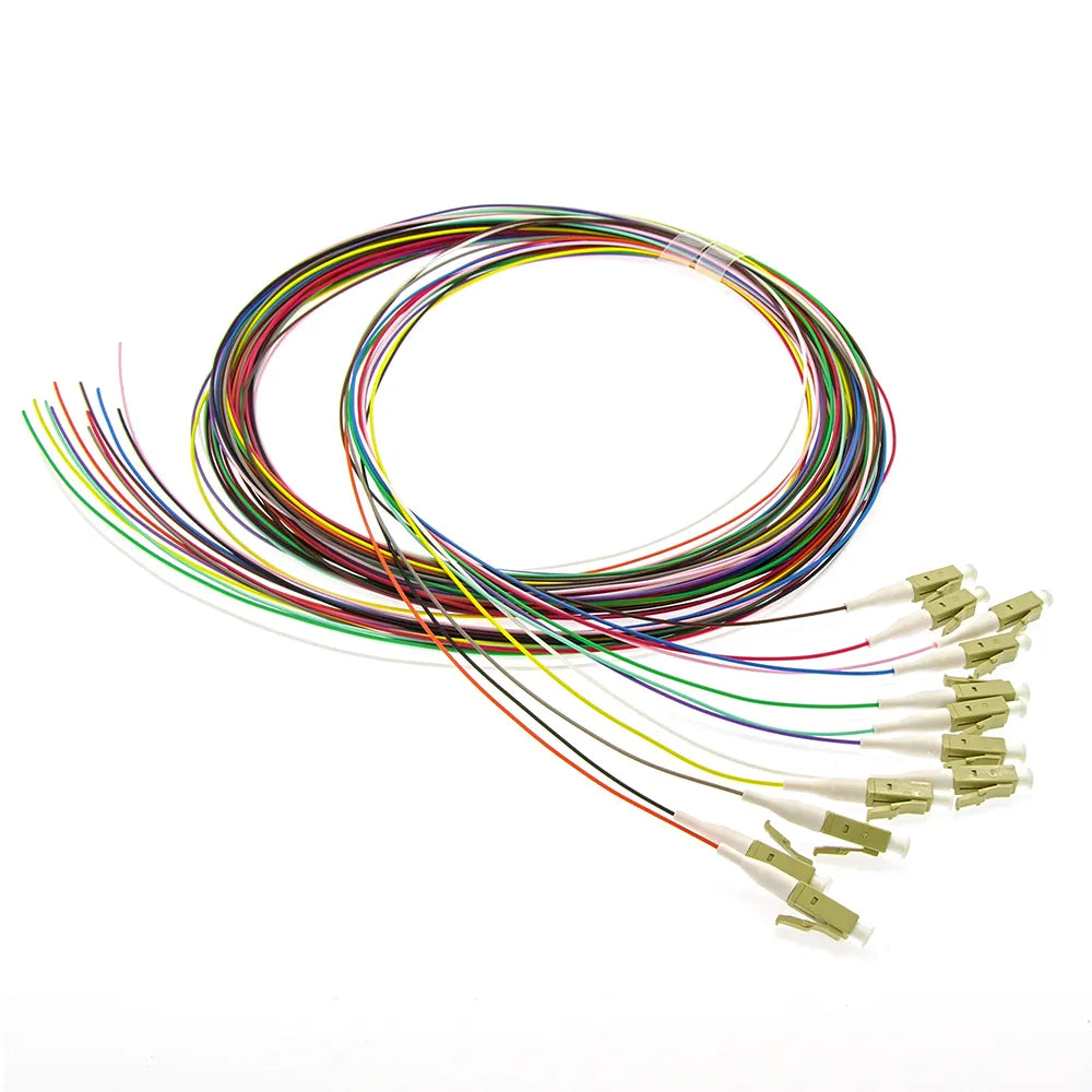 MMC PIGLCOM3B12 Pigtail de Fibra Optica LC UPC Multimodo OM3 LSZH Pack 12 colores 2m
