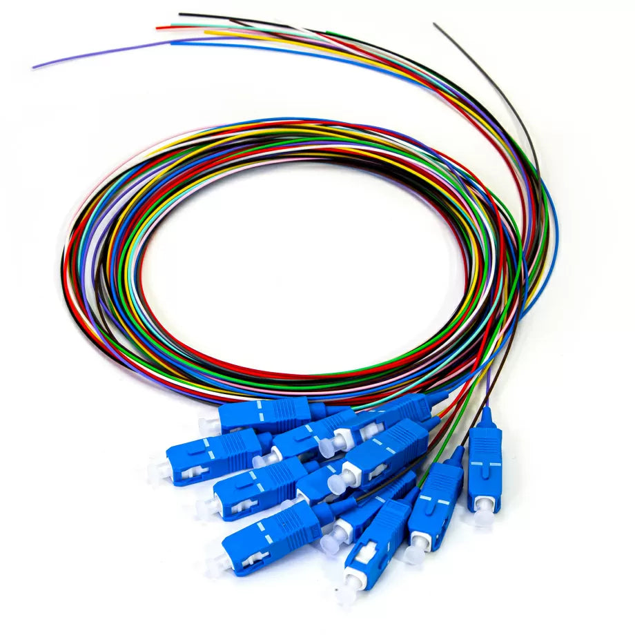 MMC PIGSC2OS2B12 Pigtail de Fibra Optica SC UPC Monomodo OS2 LSZH Pack 12 colores 2m