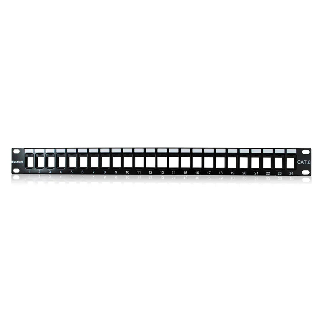 DIXON PKJ24-C6-A/BK Patch panel Cat 6 modular 24 Puertos vacío