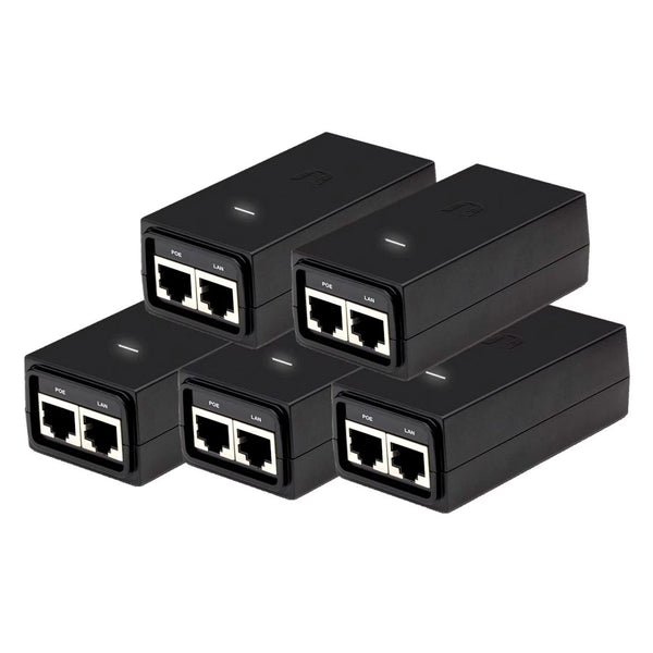 UBIQUITI POE-24-12W-5P Kit de 5 Inyectores PoE, 24VDC, 0.5A, 12W