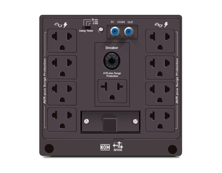 CDP R-AVR2408I Estabilizador de Voltaje 2400VA 1200W 8 Tomas