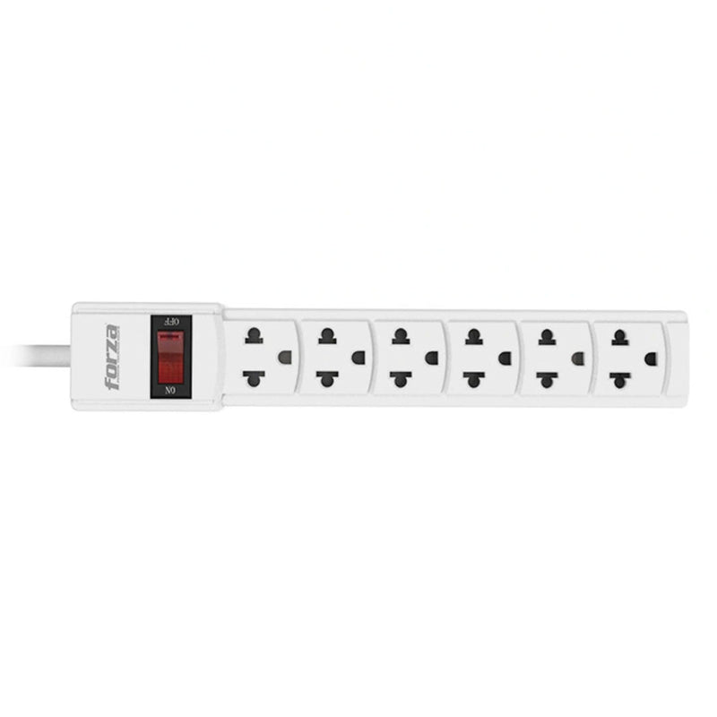 FORZA PS-001W Regleta Supresor de Pico 2200W 6 tomas 220V
