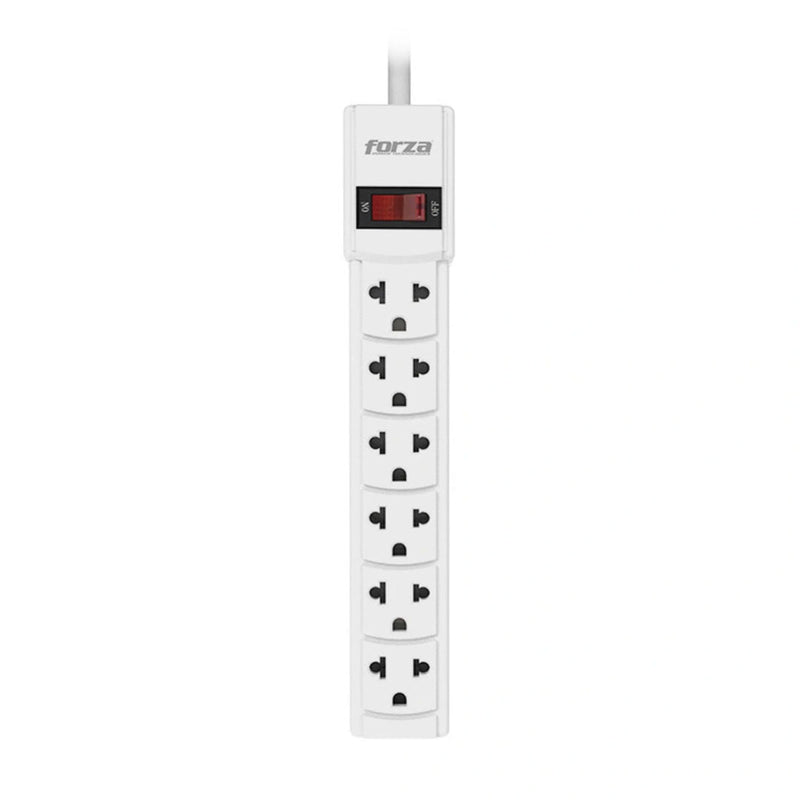 FORZA PS-001W Regleta Supresor de Pico 2200W 6 tomas 220V