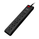 FORZA PS-1006B Surge protector power strip, 6 sockets, 1680W, 3 m cable 
