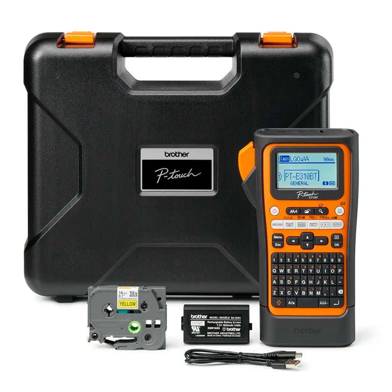 BROTHER P-touch PT-E310BTVP Rotuladora Portátil Profesional con Bluetooth, para etiquetas de hasta 18mm de ancho