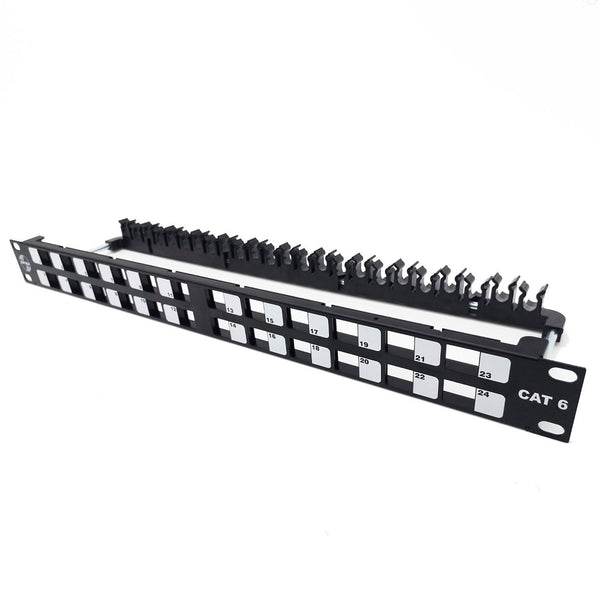 SATRA 103082401 Patch panel CAT 6A de 24 puertos angular descargado