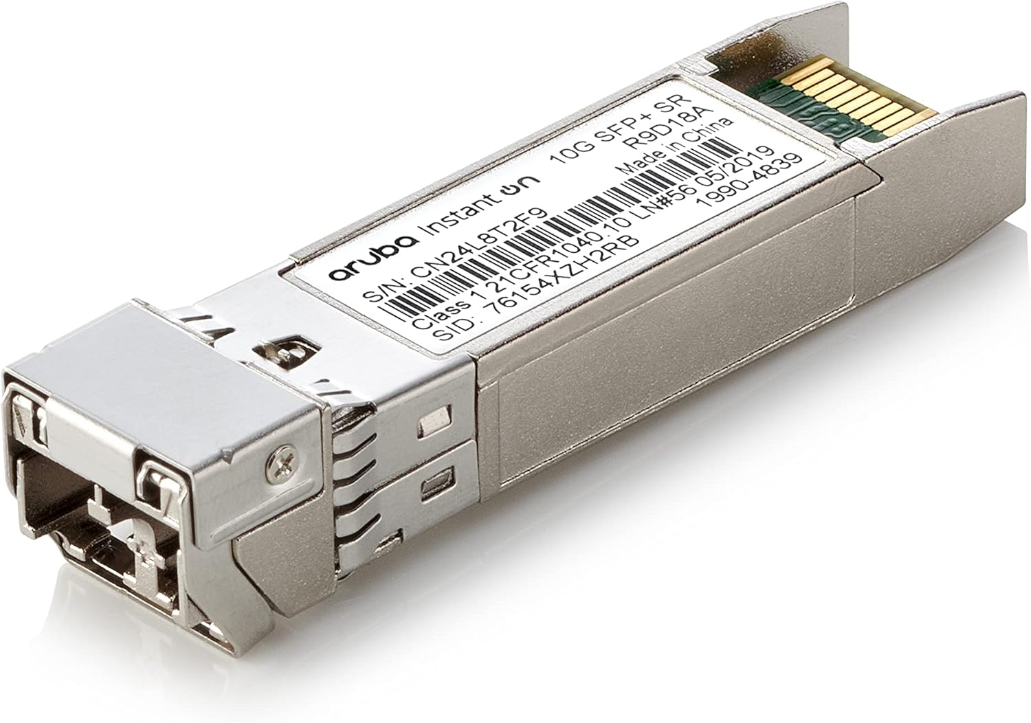 HPE R9D18A Módulo Transceiver ARUBA Instan On 10G SFP+ LC SR 300m OM3 MMF Multimodo