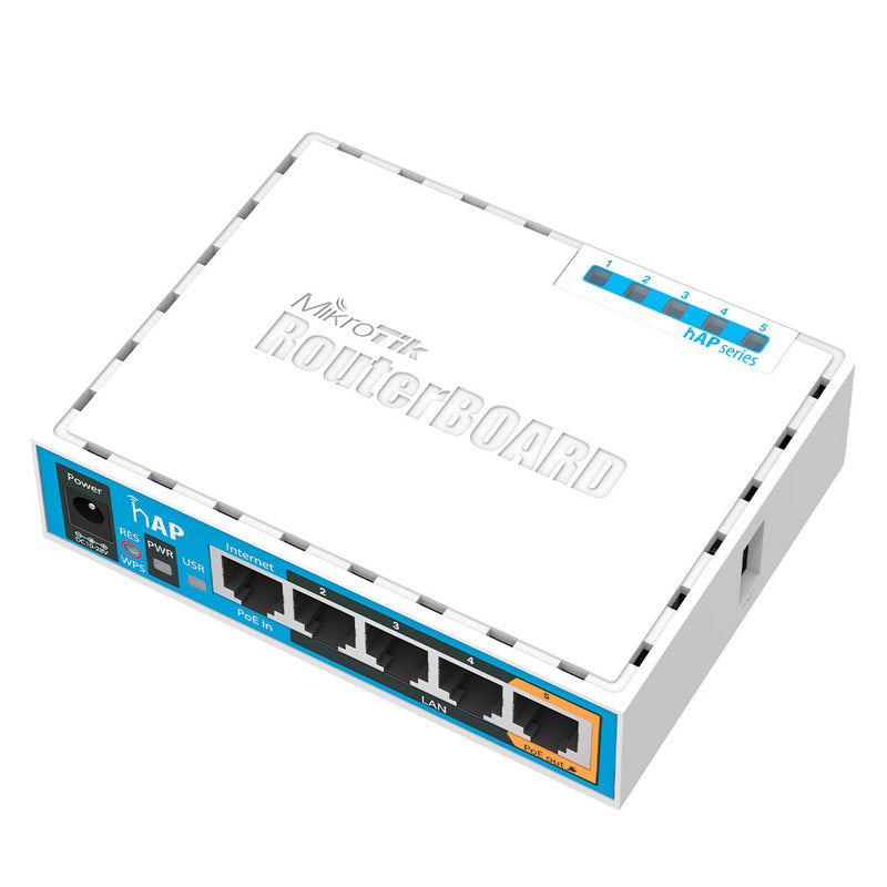 MIKROTIK RB951Ui-2nD Routerboard con WIFI 2.4GHZ 300Mbps 1 USB 5 RJ45 10/100 1 PoE
