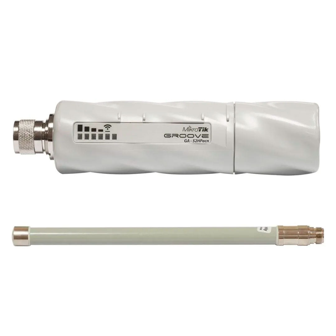 MIKROTIK GROOVEA 52 AC Access Point 2.4GHz/5GHz Gigabit Ethernet Conector N Macho + Antena Omnidireccional